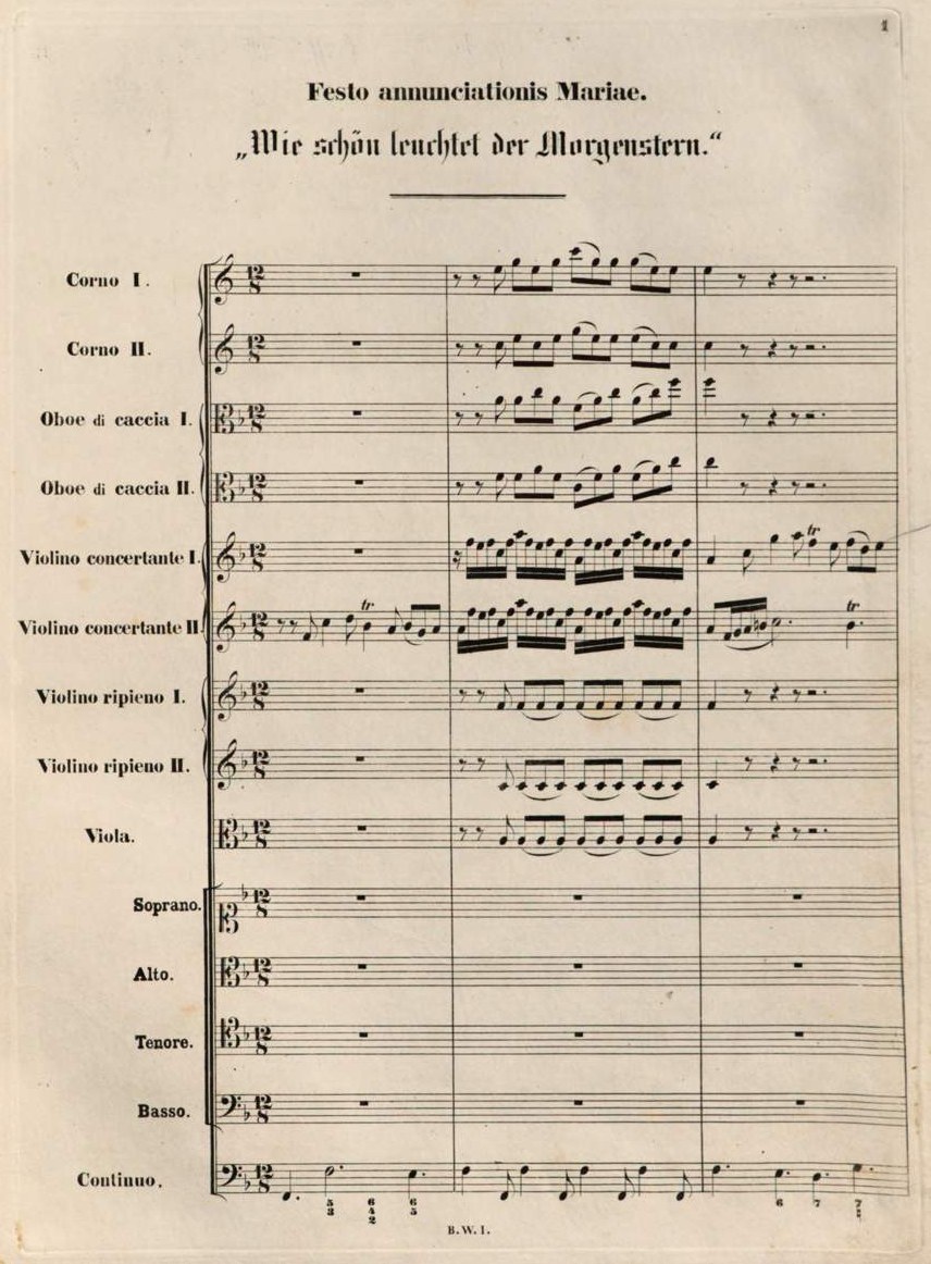 Wie schön leuchtet der Morgenstern (BWV 1) — Bach-Gesellschaft-Ausgabe 1851